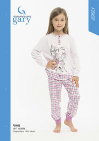 GIRL'S PAJAMA M/L P30008 Tellini S.r.l. Wholesale Clothing